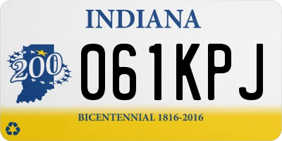 IN license plate 061KPJ
