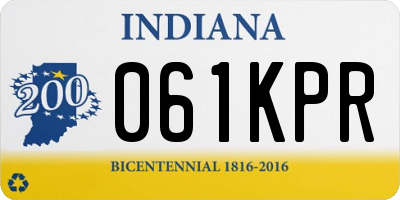 IN license plate 061KPR