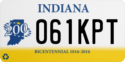 IN license plate 061KPT