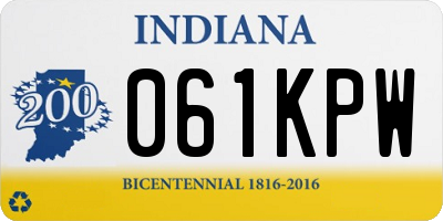 IN license plate 061KPW