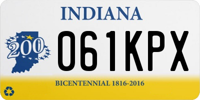 IN license plate 061KPX