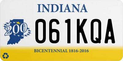 IN license plate 061KQA