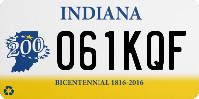 IN license plate 061KQF