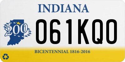 IN license plate 061KQO