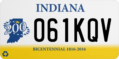 IN license plate 061KQV