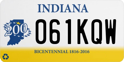 IN license plate 061KQW