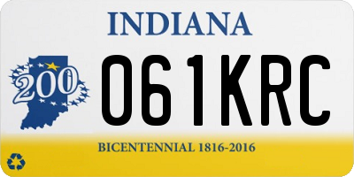 IN license plate 061KRC