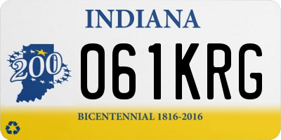 IN license plate 061KRG