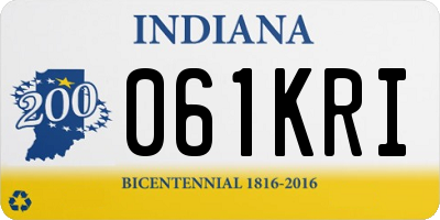 IN license plate 061KRI