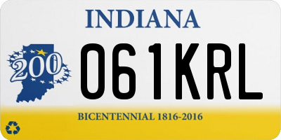 IN license plate 061KRL