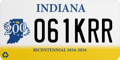 IN license plate 061KRR