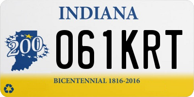 IN license plate 061KRT