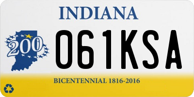 IN license plate 061KSA