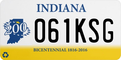 IN license plate 061KSG