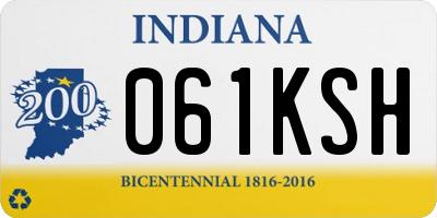 IN license plate 061KSH