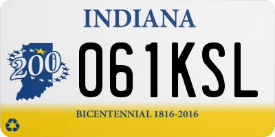 IN license plate 061KSL