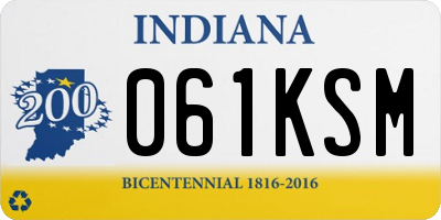 IN license plate 061KSM