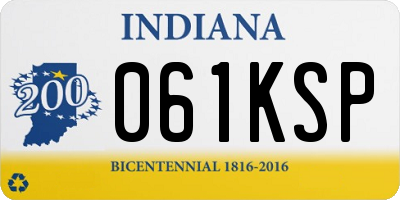 IN license plate 061KSP