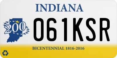 IN license plate 061KSR