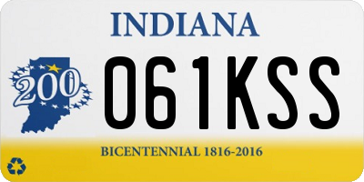 IN license plate 061KSS