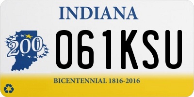 IN license plate 061KSU