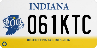 IN license plate 061KTC