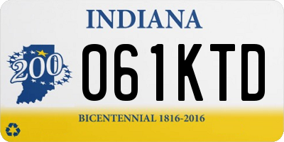 IN license plate 061KTD