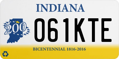 IN license plate 061KTE