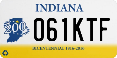 IN license plate 061KTF