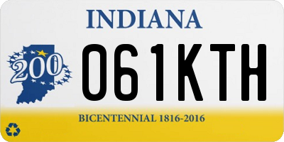 IN license plate 061KTH