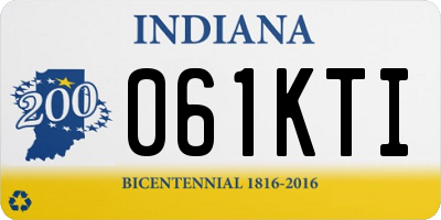 IN license plate 061KTI