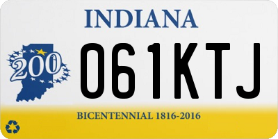 IN license plate 061KTJ