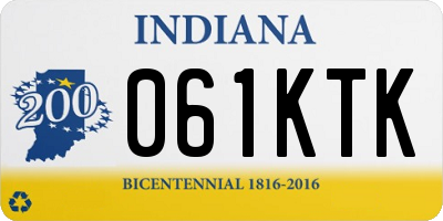 IN license plate 061KTK