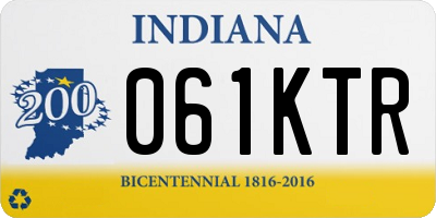 IN license plate 061KTR