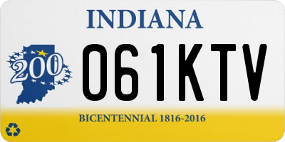 IN license plate 061KTV