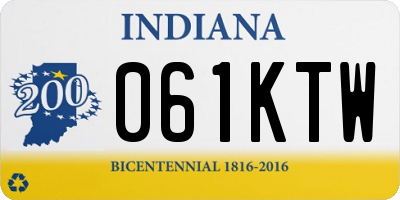 IN license plate 061KTW