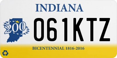 IN license plate 061KTZ