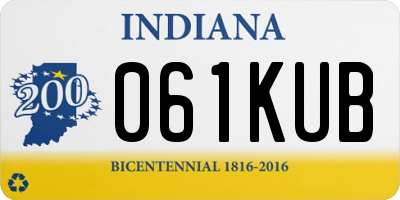 IN license plate 061KUB