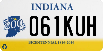 IN license plate 061KUH