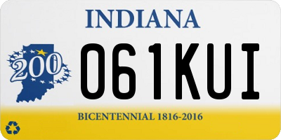 IN license plate 061KUI