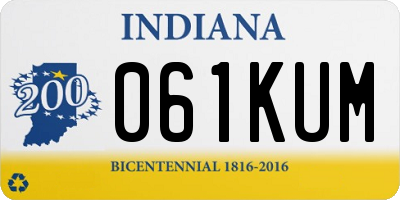 IN license plate 061KUM