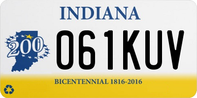 IN license plate 061KUV