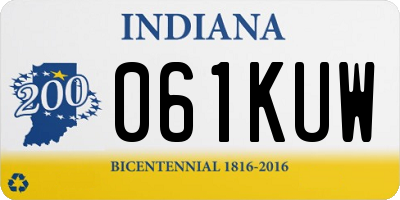 IN license plate 061KUW