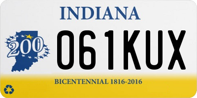 IN license plate 061KUX