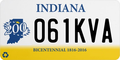 IN license plate 061KVA