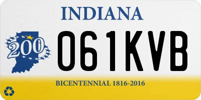 IN license plate 061KVB