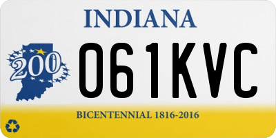 IN license plate 061KVC