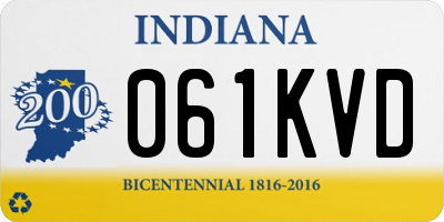 IN license plate 061KVD