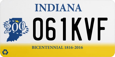IN license plate 061KVF
