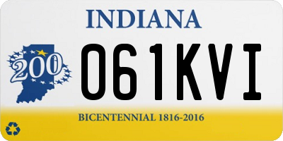 IN license plate 061KVI